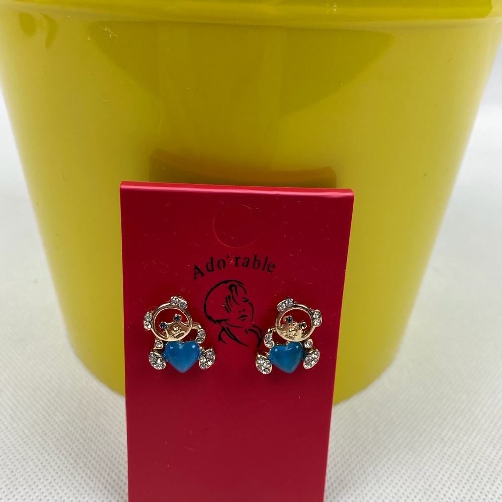 💎Brand NEW Girls  🧸 Teddy Bear Gold Earrings💎